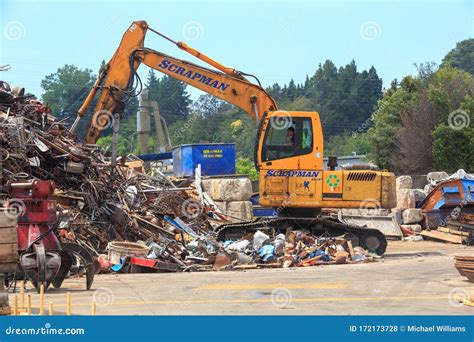 mini digger scrap yard